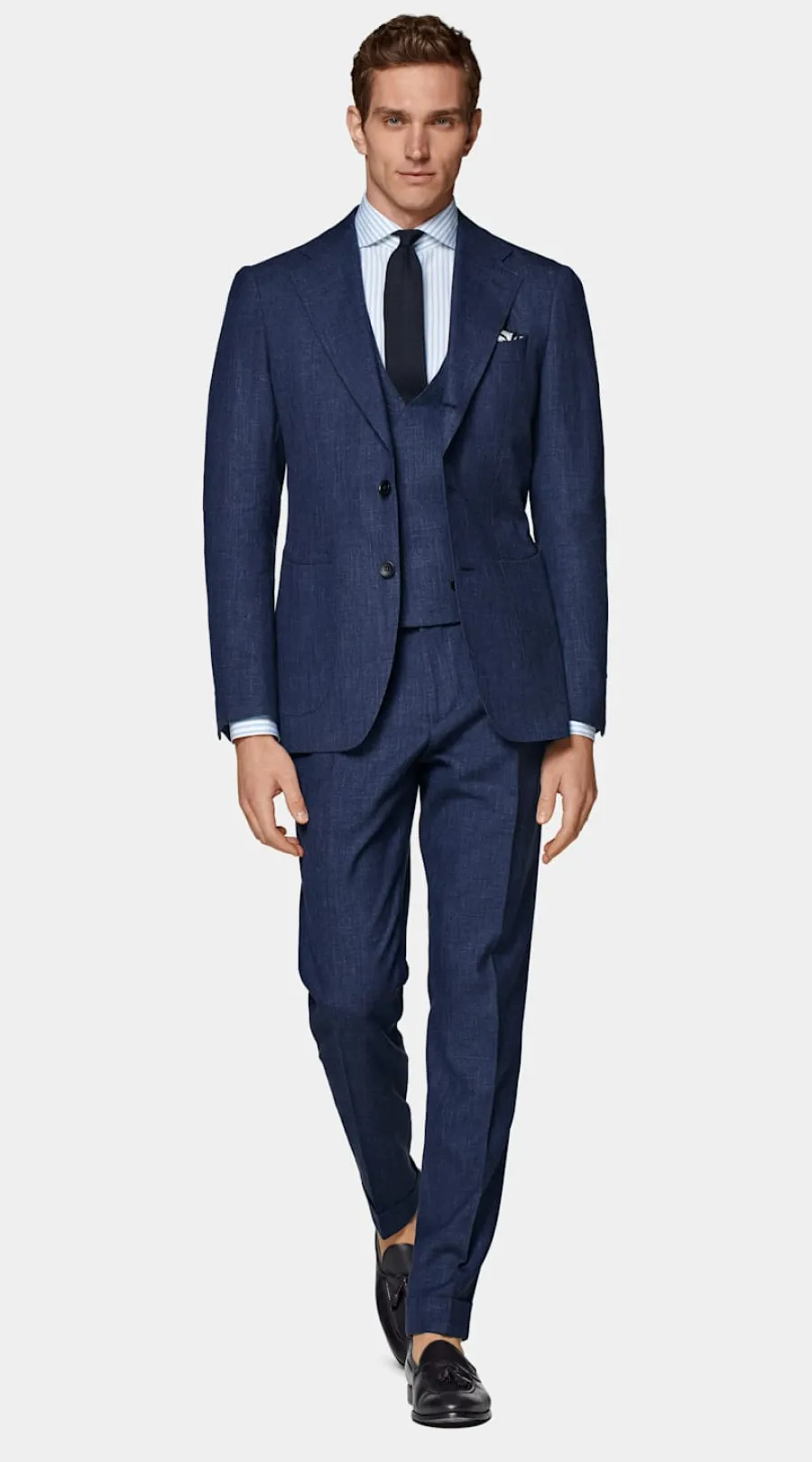 Store Weste mittelblau Anzugwesten