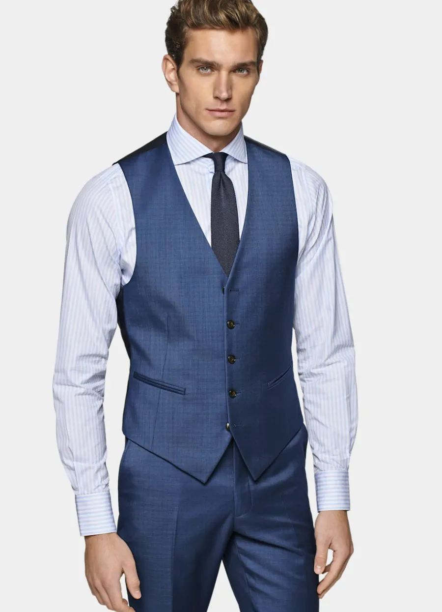 Cheap Weste mittelblau Anzugwesten