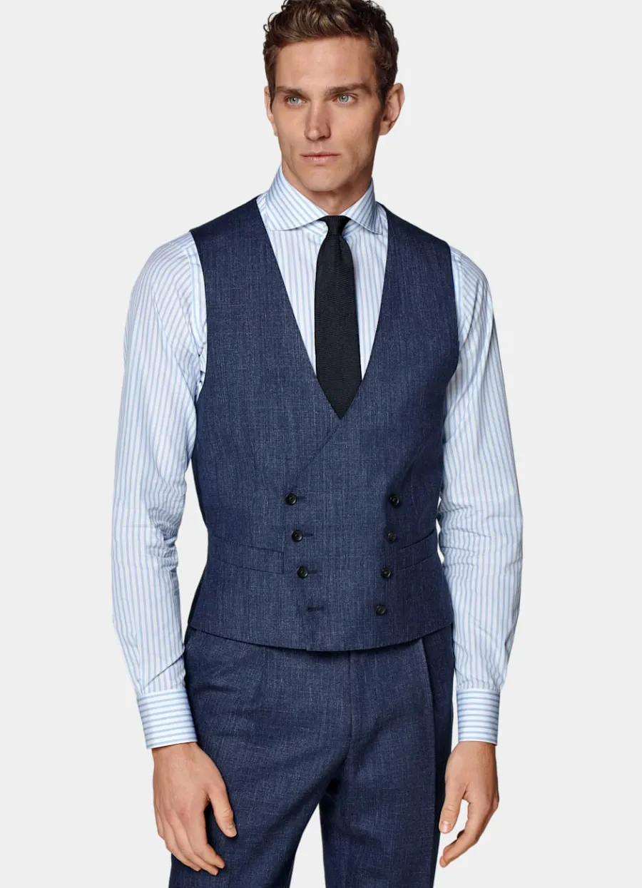 Store Weste mittelblau Anzugwesten