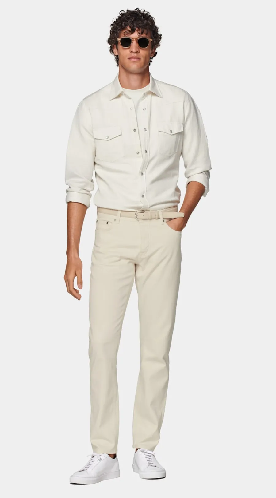 Flash Sale Westernhemd off-white Freizeithemden